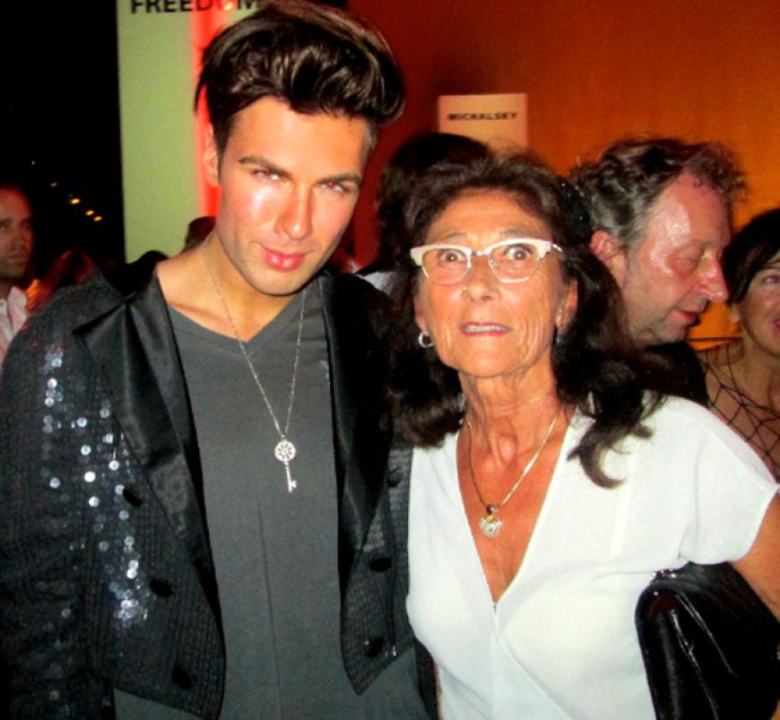 Hier bin ich mit der Frau Michalsky