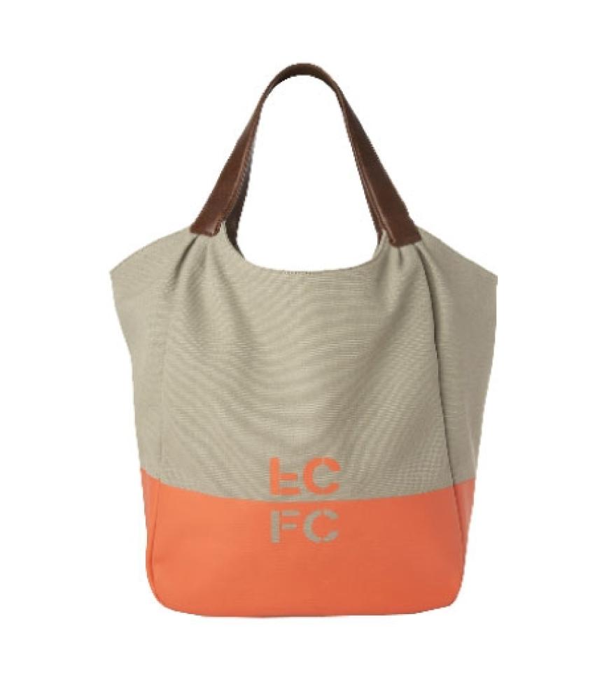 Bicolor-Shopper mit Lederhenkeln von French Connection, ca. 80 Euro