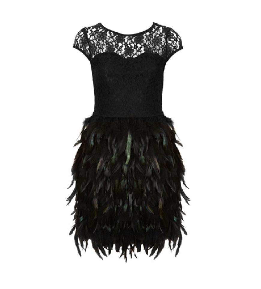 Wer sich ebenfalls mit fremden Federn schmücken möchte, kann zu einem sehr ähnlichen Kleid von Rare (erhältlich über <a title=