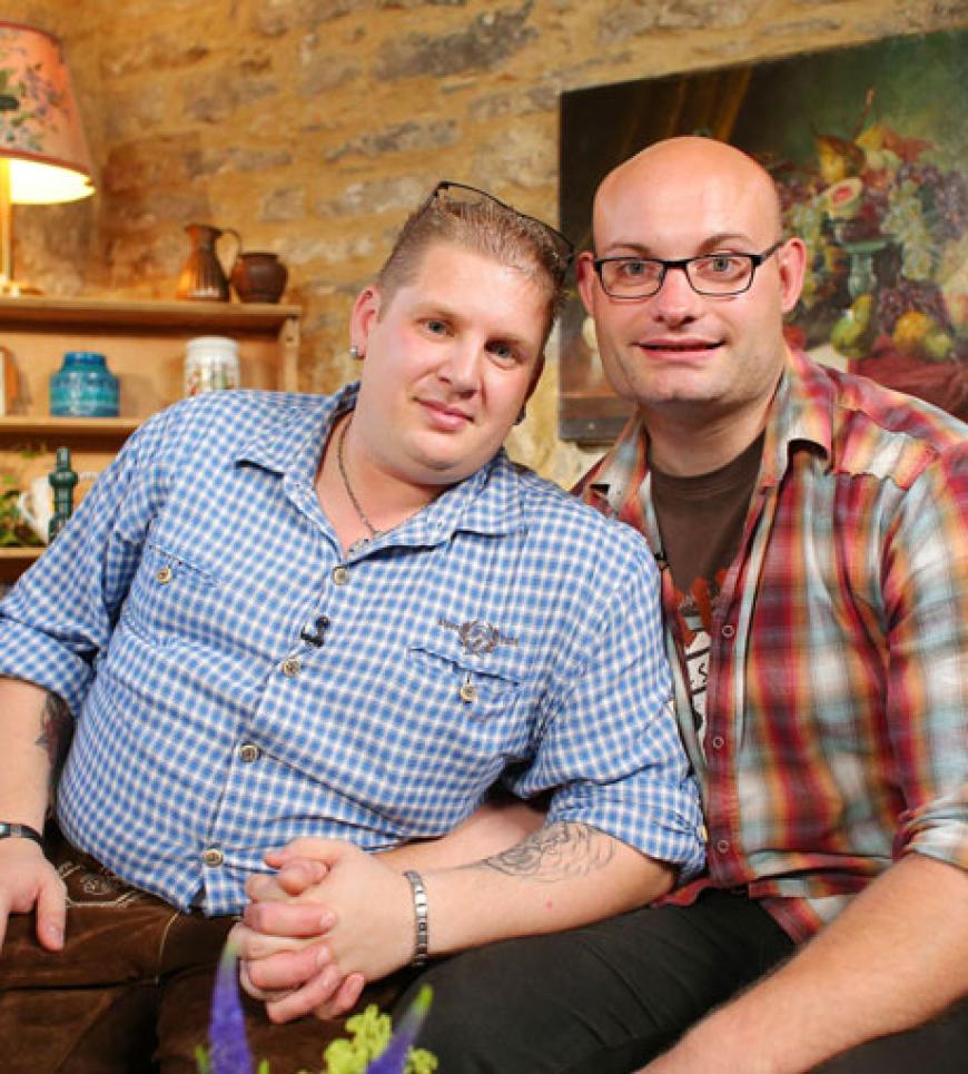 Bei Schweinebauer Michael (r.), und Michael, 30, aus Baden-Württemberg hat's gefunkt