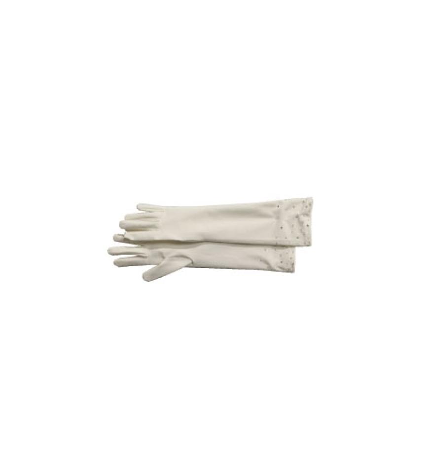 Die Haute-Couture-Hochzeit: Handschuhe mit Perlenver´zie´´rung von Brautmoden Haupt, ca. 20 Euro