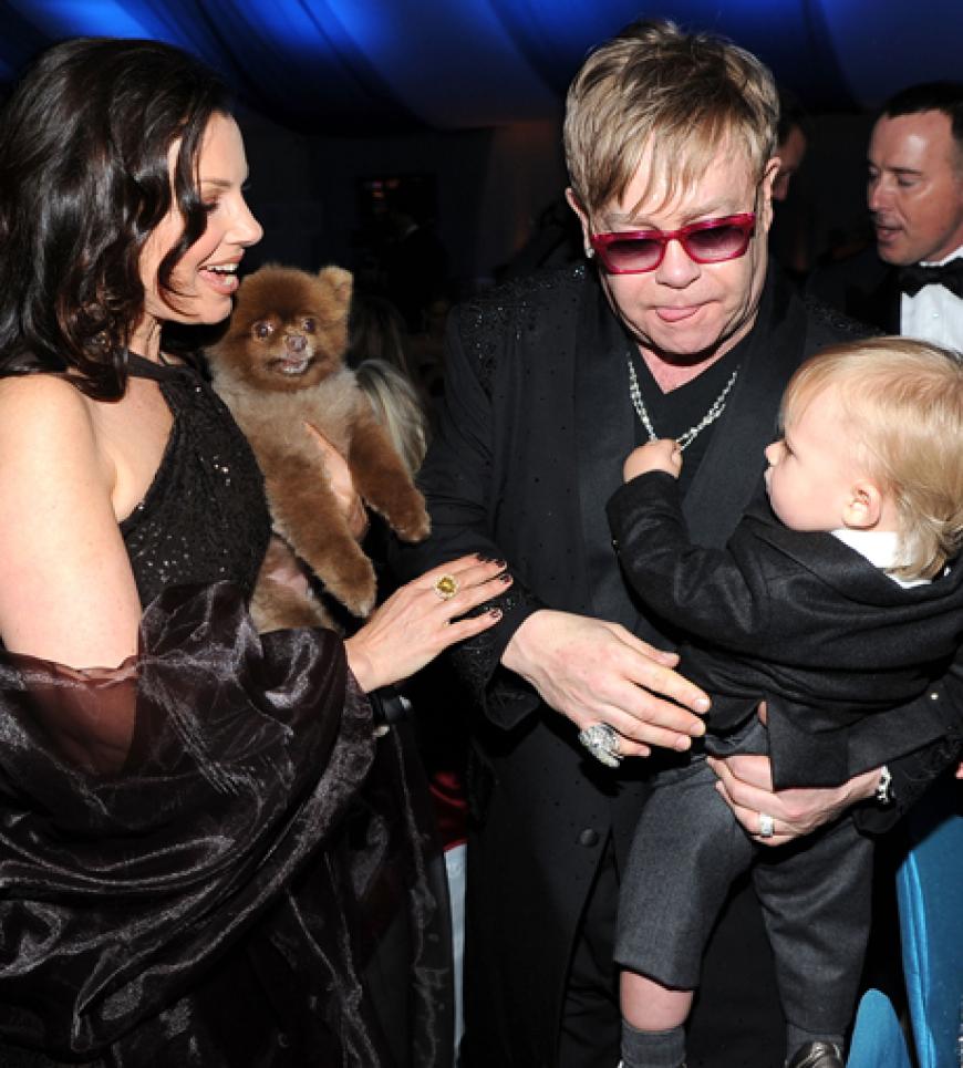 Fran Drescher, Elton John, Zachary