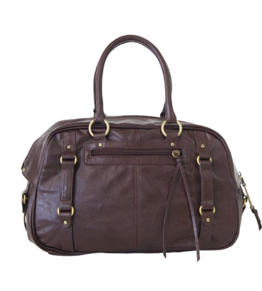 Henkeltasche mit Zierschnallen und Reißverschluss von Tamaris, ca.
50 Euro