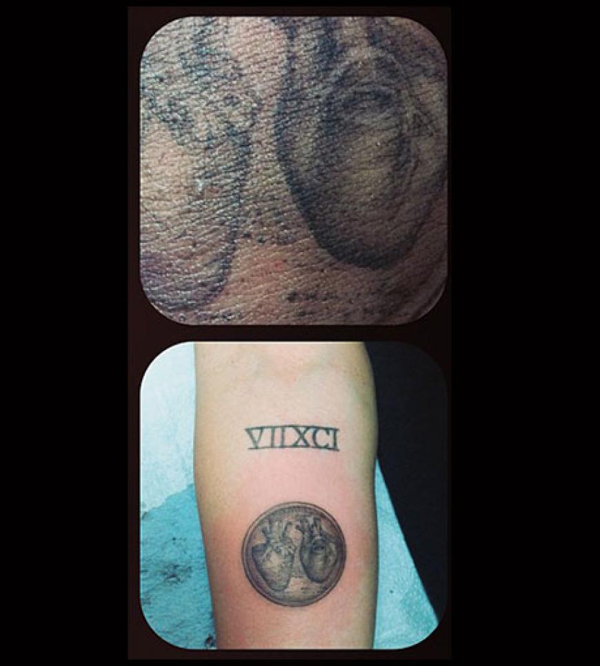 Herzschmerz? Angeblich haben sich Miley Cyrus und ihr Verlobter Liam Hemsworth getrennt. Ist dieses auffällige Tattoo etwa ein Zeichen ihrer Liebe?