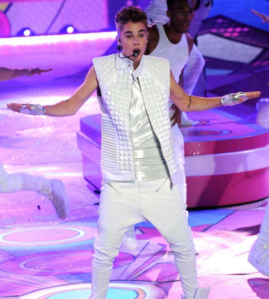Justin Bieber sorgte für die musikalische Einlage