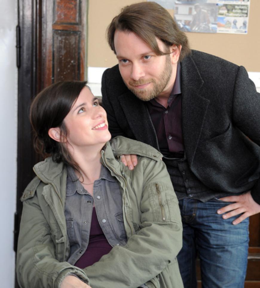 Nora Tschirner und Christian Ulmen am 24. April am Set der