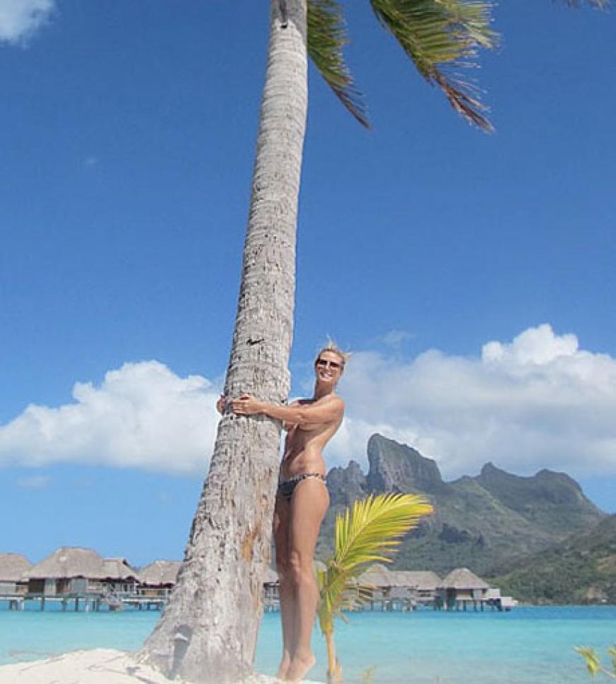 Heidi Klum genießt ihren letzten Urlaubstag auf der Pazifikinsel Bora Bora