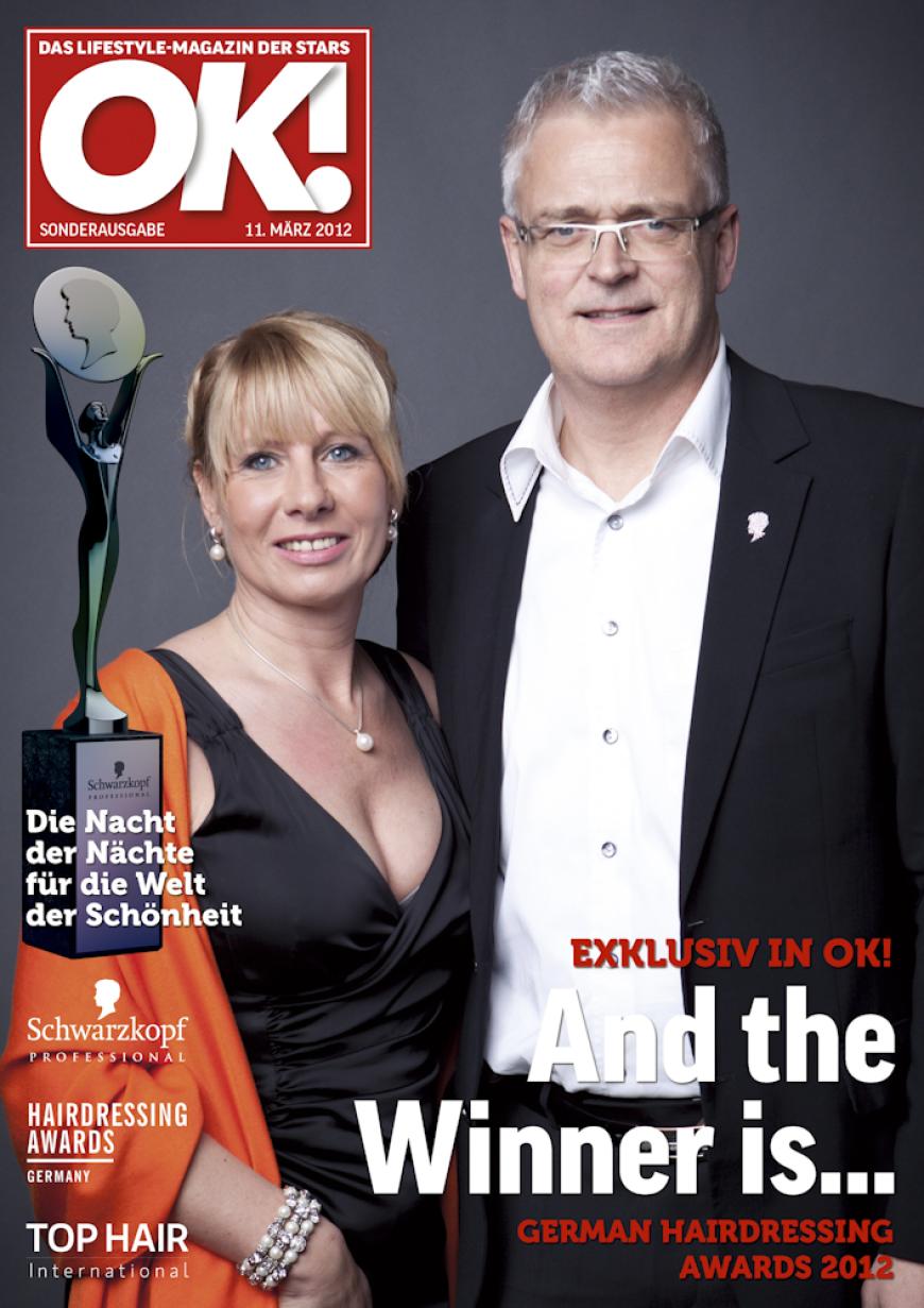 Einmal im Leben das Cover der OK! zieren! Für die Gäste des „German Hairdressing Award 2012“ wurde dieses Traum Wirklichkeit. Jeder Gast des Gala-Abends konnte an einem persönlichen OK! Fotoshooting teilnehmen - und die tollen Ergebnisse sehen Sie hier! Viel Spaß beim Durchklicken!