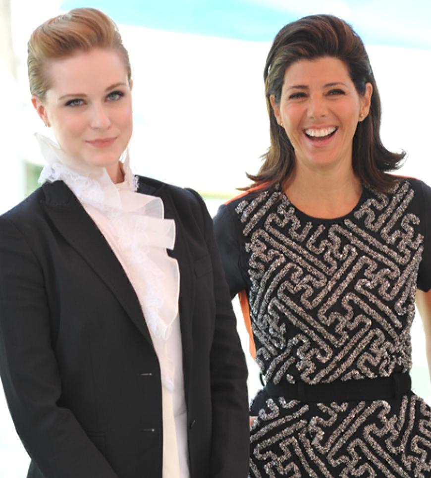 Evan Rachel Wood stellt gemeinsam mit Schauspielerin Marisa Tomei den Eröffnungsfilm