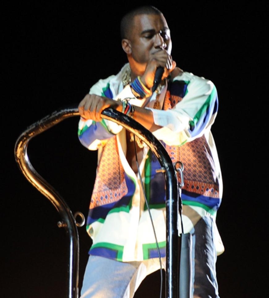 Kanye West rockte auf der Bühne