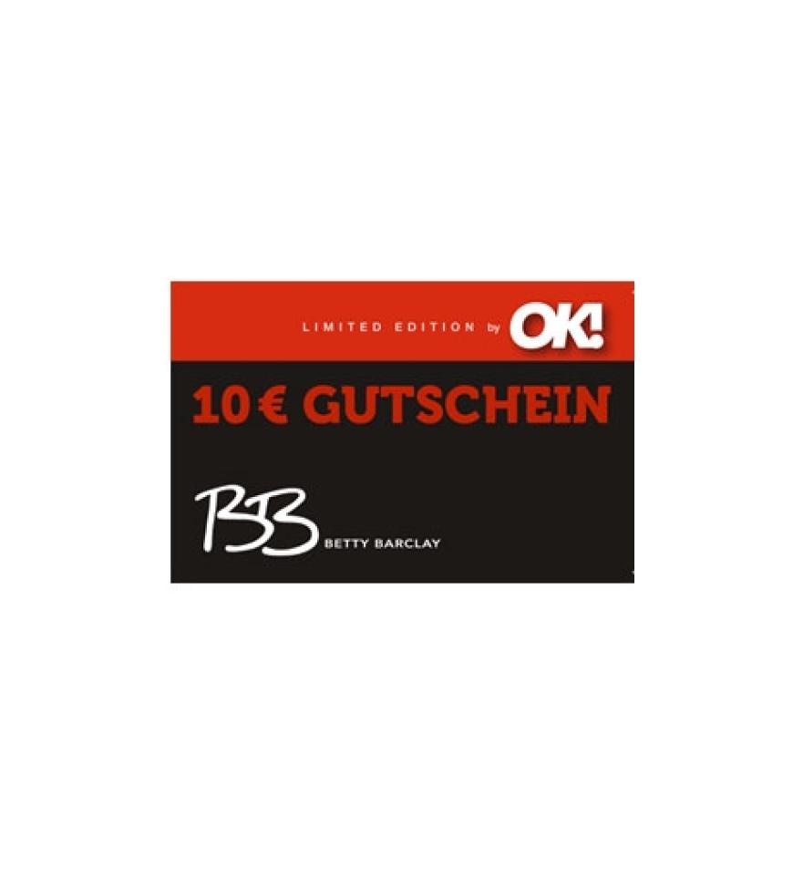 Gratis! NUR IN OK!
Ihr Shopping-Gutschein über 10 Euro! Auf dem Titel dieser Ausgabe klebt eine Shopping-Card, mit der Sie einmalig 10 Euro Rabatt auf die limitierte OK!-Kollektion von Betty Barclay erhalten, wenn der Gesamtwert Ihres Einkaufs mindestens 100 Euro beträgt. Einlösbar in allen teilnehmenden Stores von Betty Barclay oder unter www.bettybarclay.de