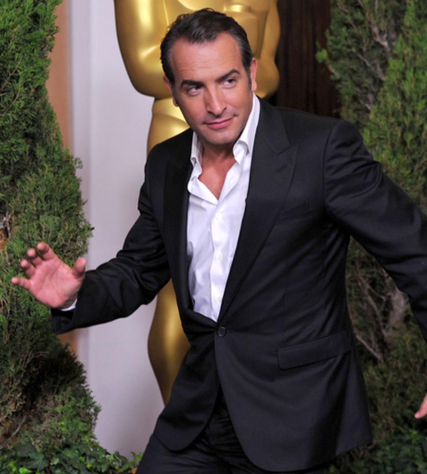 ... Jean Dujardin zeigte sich allerbester Laune. Auch er will einen Oscar als
