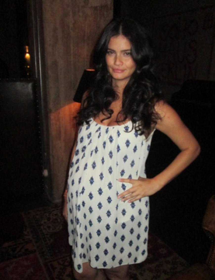 Shermine traf ich im Soho House, sie verriet mir, dass sie während der Schwangerschaft 15 Kilo zugenommen hat... süß ;)