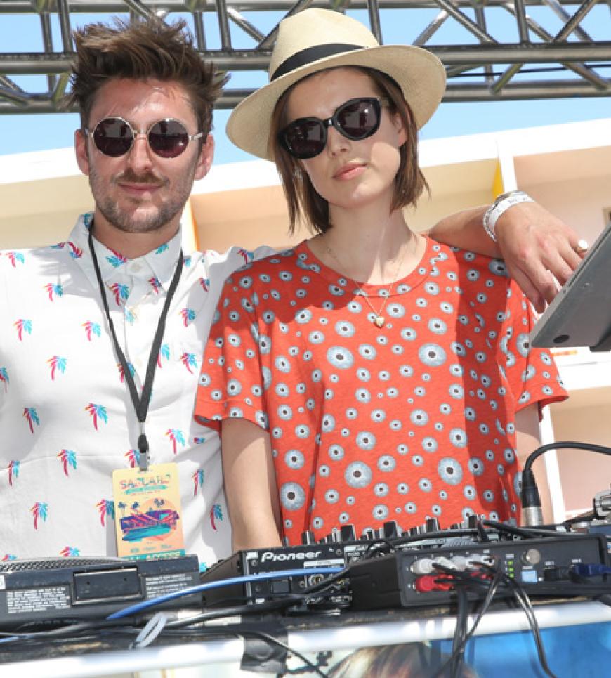 Model Agyness Deyn mit ihrem besten Freund und Designer Henry Holland