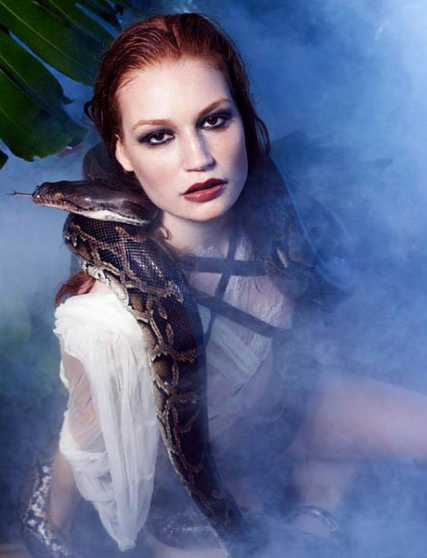 Jana freute sich besonders auf das Shooting mit den Schlangen und ihr Foto sieht auch toll aus