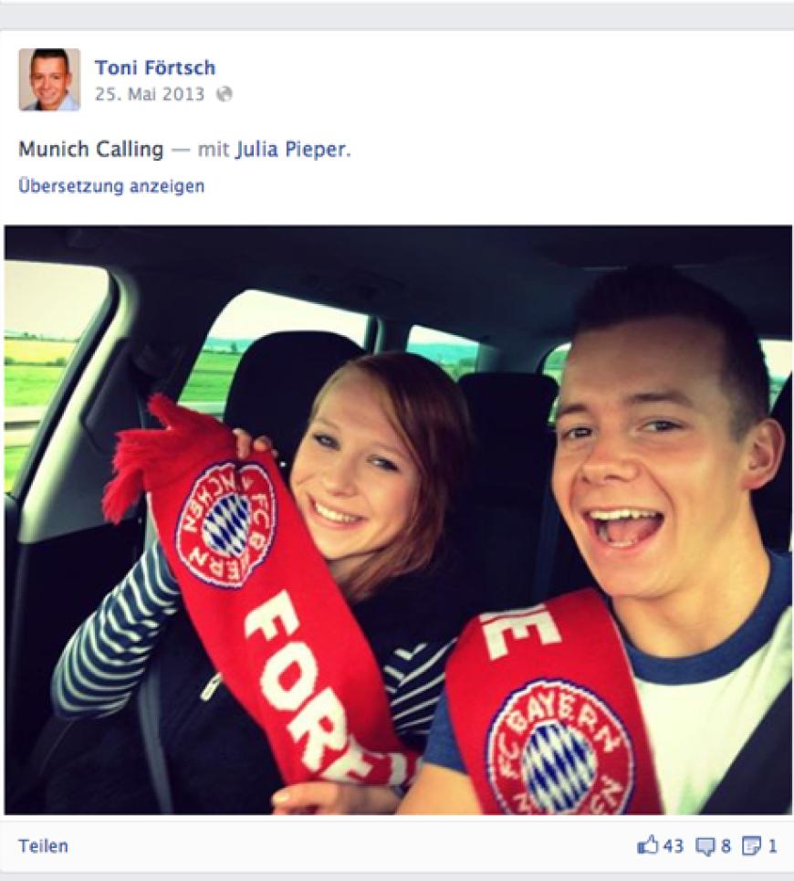 Die Beiden waren FC-Bayern-Fans...