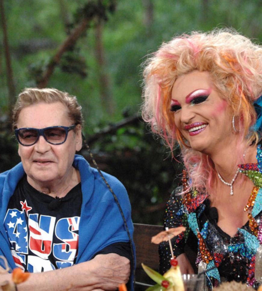 Gesucht und gefunden: Helmut Berger und Olivia Jones. Als Zeichen ihrer Zuneigung gab es am Schluß einen Zungenkuss