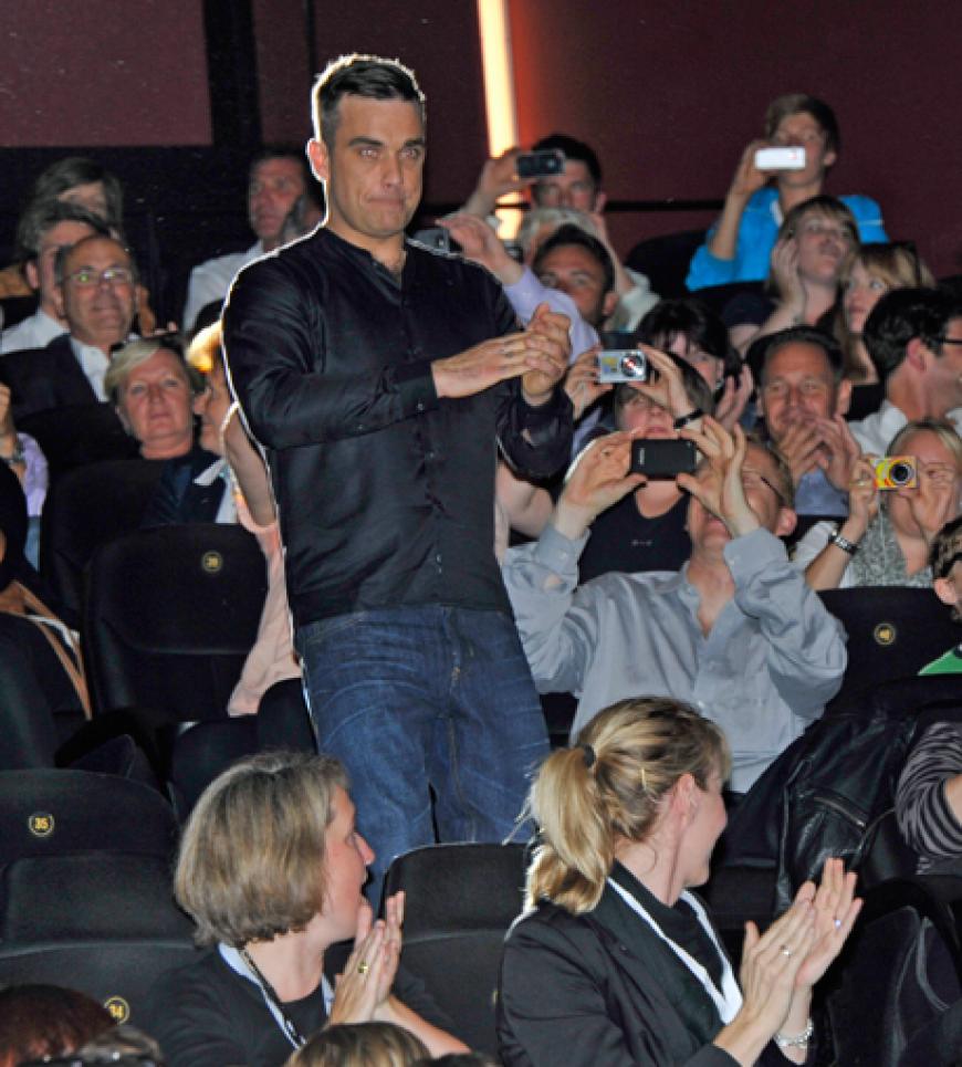 Er kam, sah und siegte: Robbie Williams war der gefeierte Superstar auf der Deutschland-Premiere von Disneys