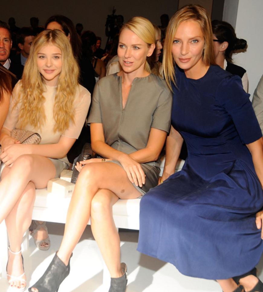 Chloe Moretz, Naomi Campbell und Uma Thurman bei Calvin Klein