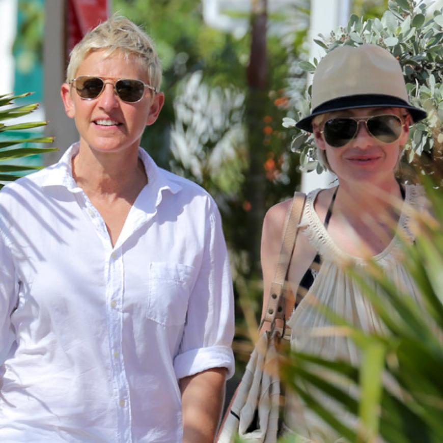 Cool und entspannt: Ellen und Portia genießen ihren Urlaub - trotz der wartenenden Paparazzi
