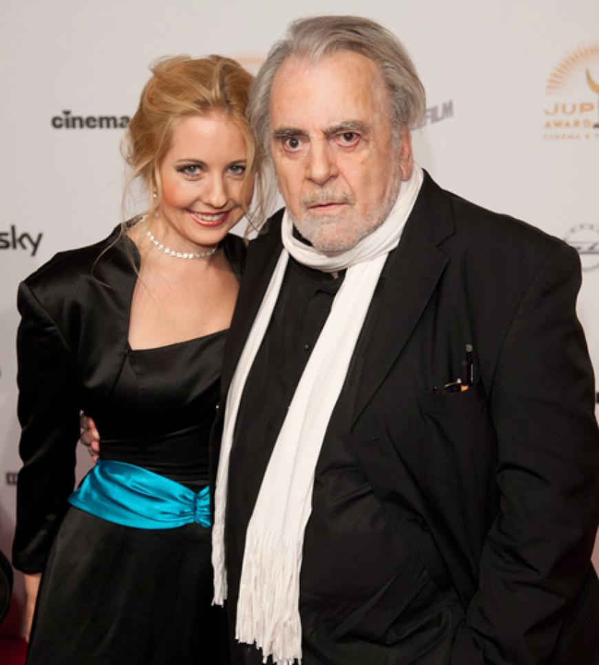 Der Schauspieler Maximilian Schell und seine Freundin, die deutsch-kroatische Sopranistin Iva Mihanovic