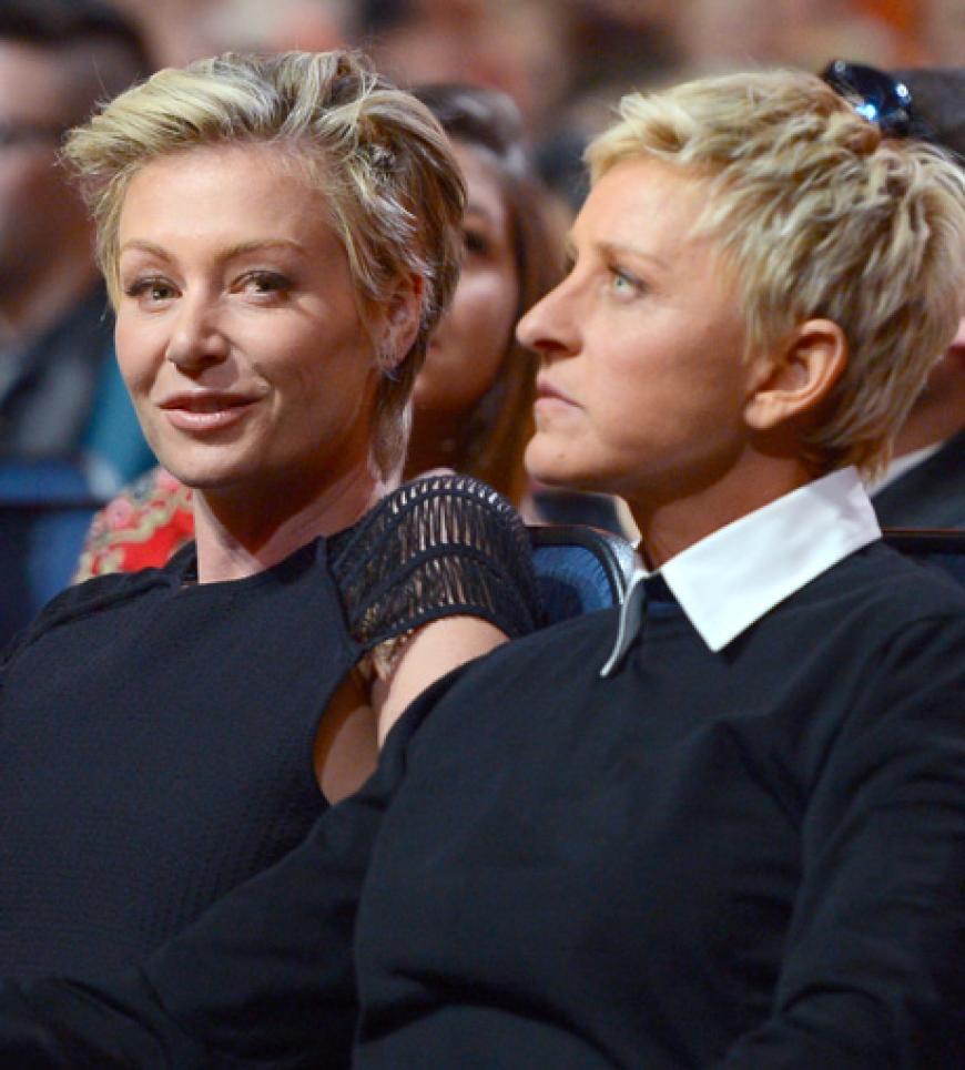 Portia de Rossi mit ihrer Lebensgefährtin, Moderatorin Ellen DeGeneres