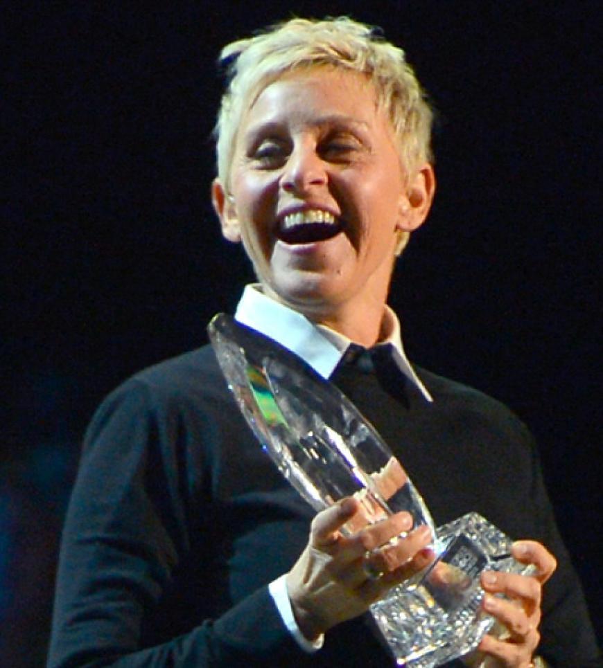 Und auch Ellen DeGeneres ist normalerweise blond