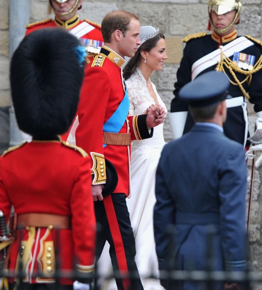Kate und William verlassen die Kirche