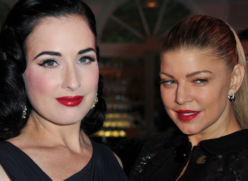 Dita Von Teese gratulierte Fregie zu ihrem amfAR Award