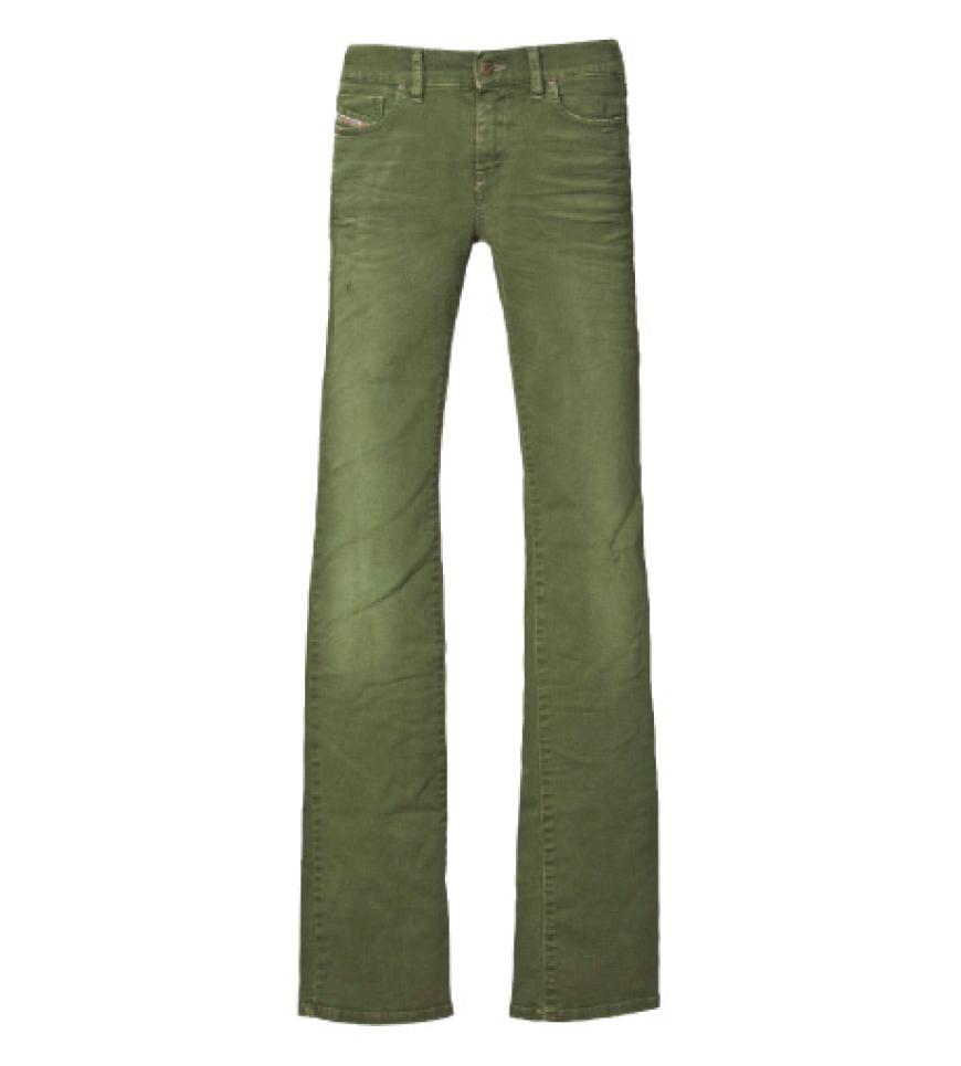 Colored Flareds: Tannengrün von Diesel, ca. 170 Euro