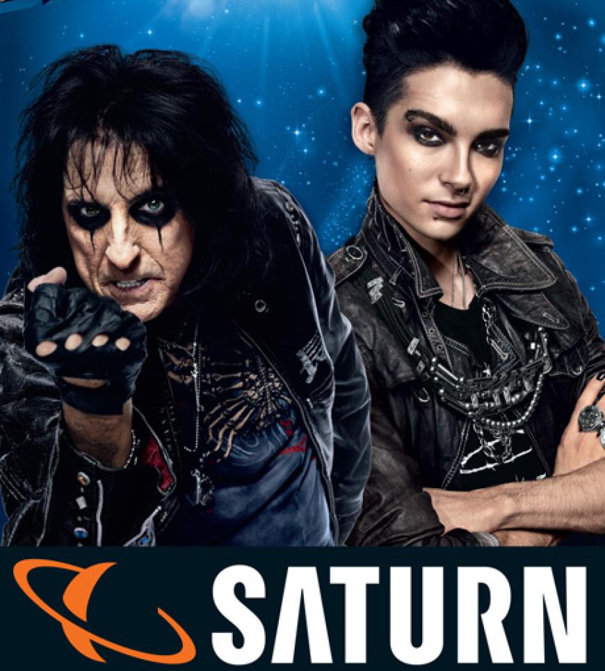 Rockige Werbekampagne: Gemeinsam mit Legende Alice Cooper stand Bill für einen Elektroartikel-Unternehmen vor der Kamera