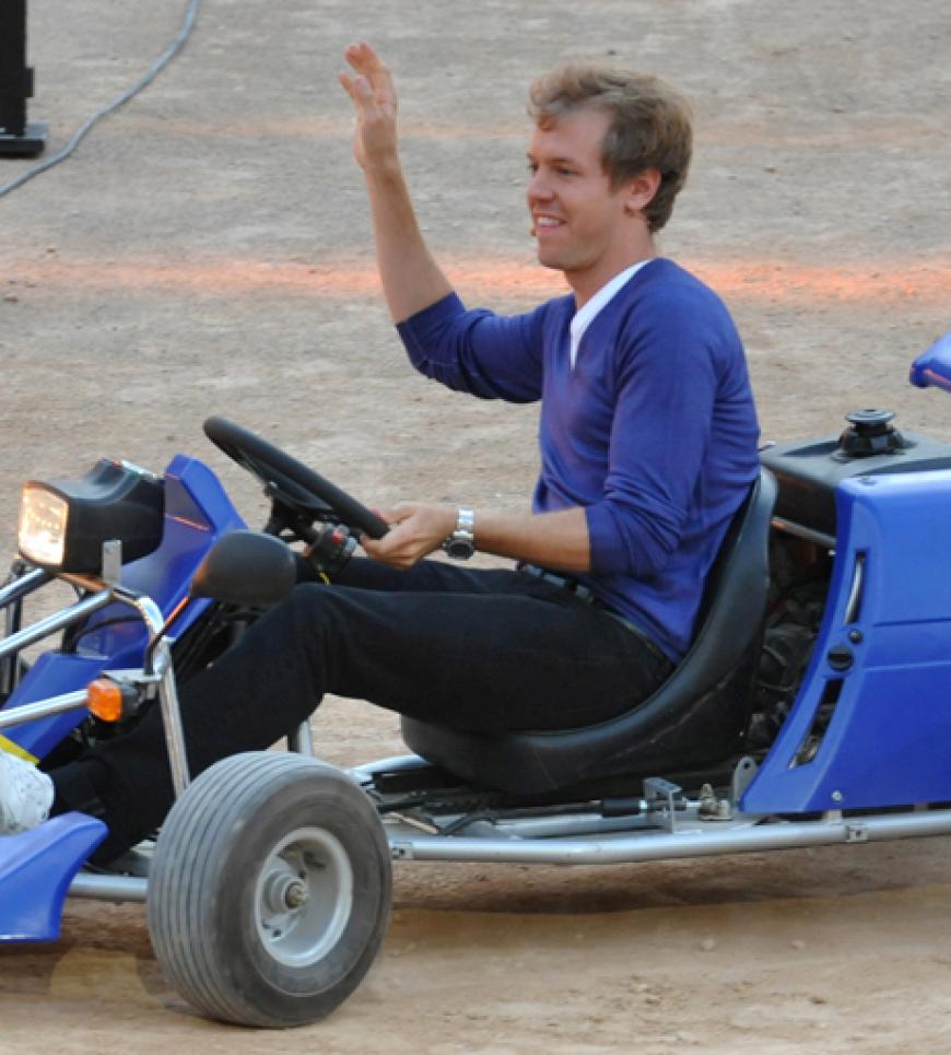 Formel1-Star mit Humor: Sebastian Vettel