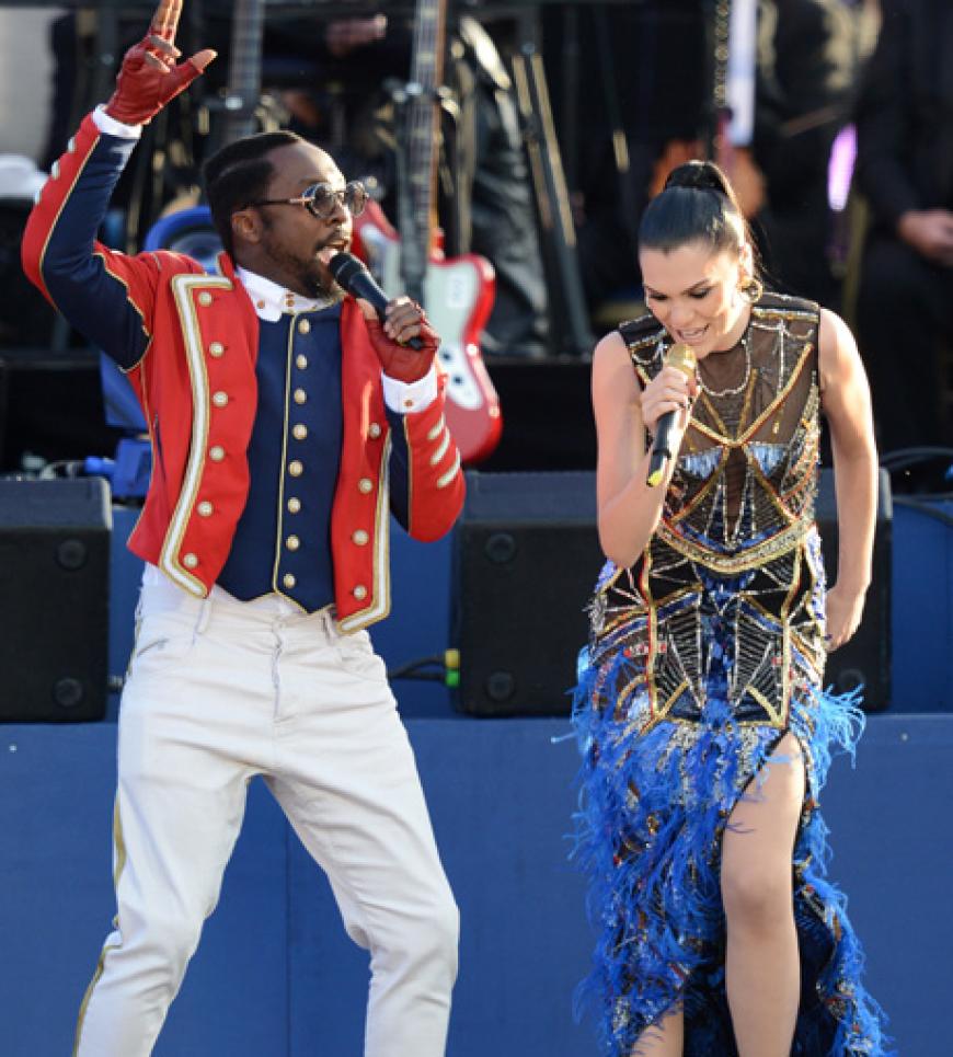 Feierten ebenfalls die Queen: Will.i.am und Jessie J