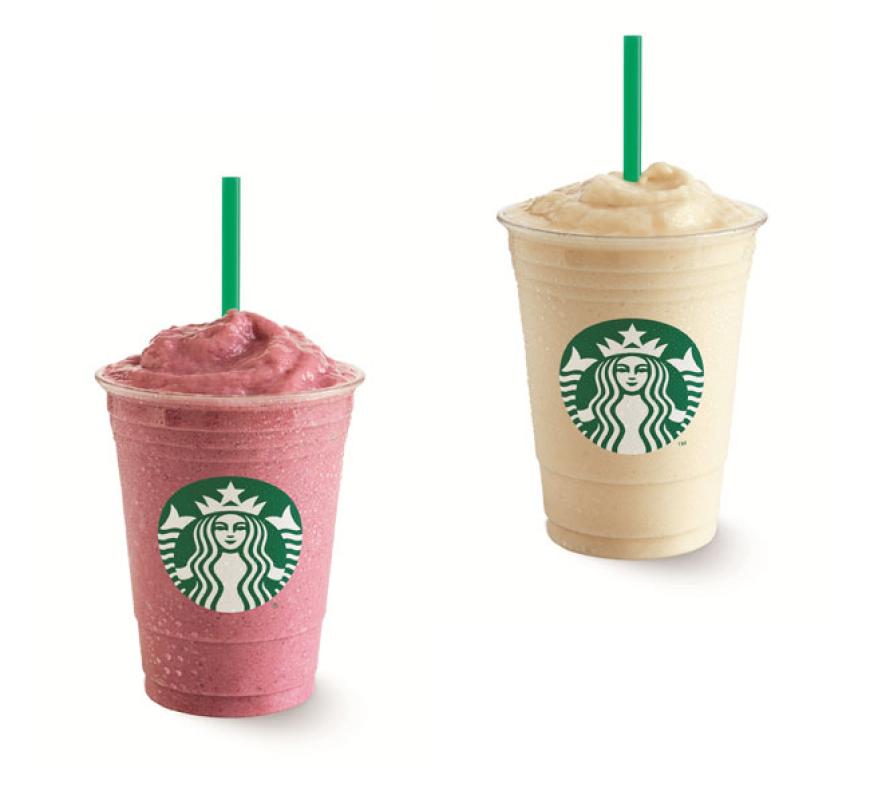 Juhu, Starbucks hat neue Drinks! Der Yoghurt Frappuccino ist die perfekte Sommererfrischung. Gibt es ab dem 10. Juli in zwei Variationen: Red Berry Yoghurt (194 Kalorien) und Banana Yoghurt (196 Kalorien). Mmmm, lecker!