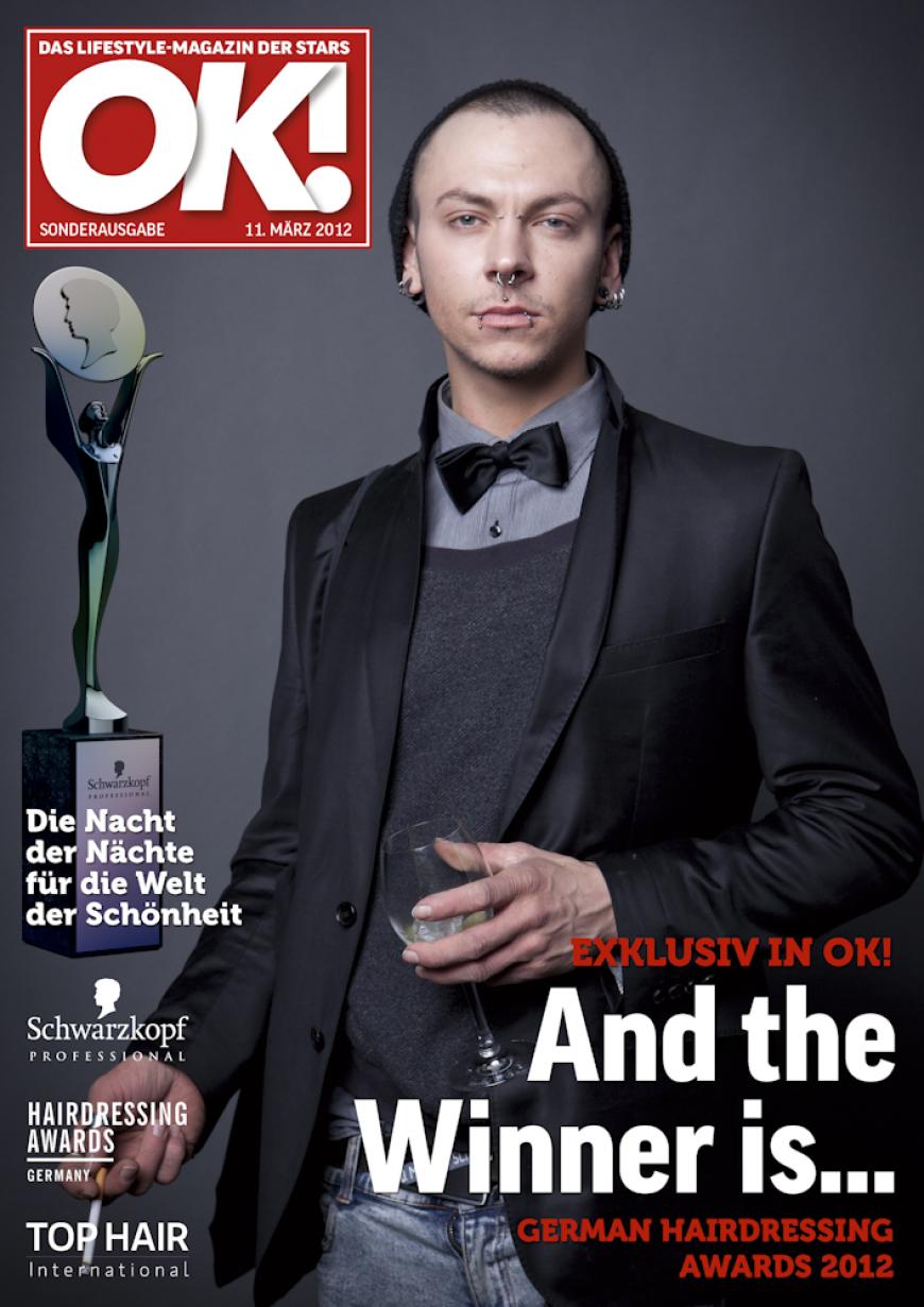 Einmal im Leben das Cover der OK! zieren! Für die Gäste des „German Hairdressing Award 2012“ wurde dieses Traum Wirklichkeit. Jeder Gast des Gala-Abends konnte an einem persönlichen OK! Fotoshooting teilnehmen - und die tollen Ergebnisse sehen Sie hier! Viel Spaß beim Durchklicken!