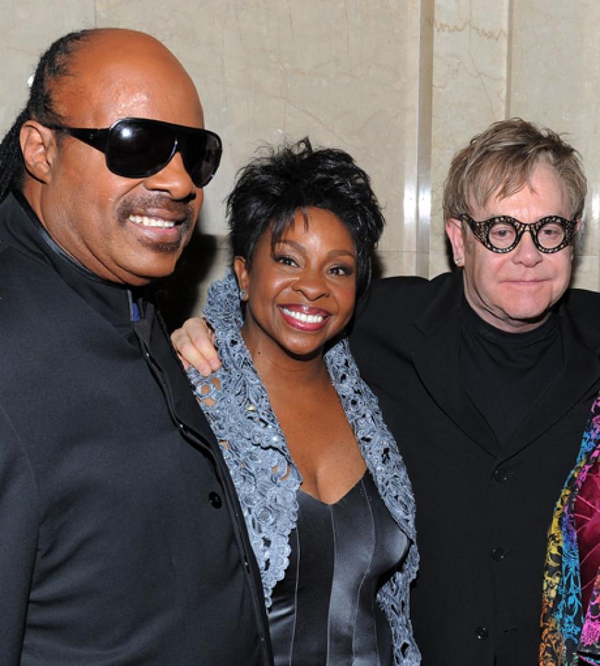 Musik-Trio der Extraklasse: Stevie Wonder mit Gladys Knight und Elton John