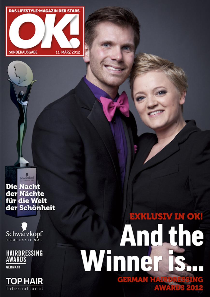 Einmal im Leben das Cover der OK! zieren! Für die Gäste des „German Hairdressing Award 2012“ wurde dieses Traum Wirklichkeit. Jeder Gast des Gala-Abends konnte an einem persönlichen OK! Fotoshooting teilnehmen - und die tollen Ergebnisse sehen Sie hier! Viel Spaß beim Durchklicken!