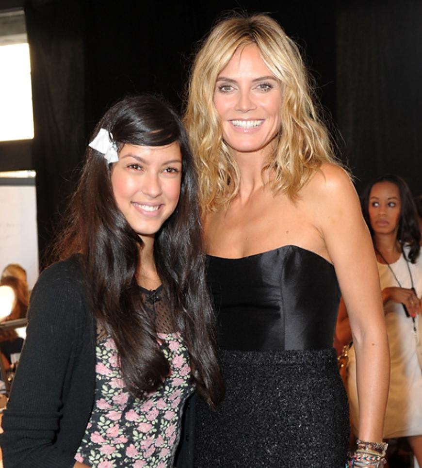 Topmodel Rebecca Mir und Heidi Klum. Model-Mama Heidi hat ihr den Job auf der Fashion Week organisiert