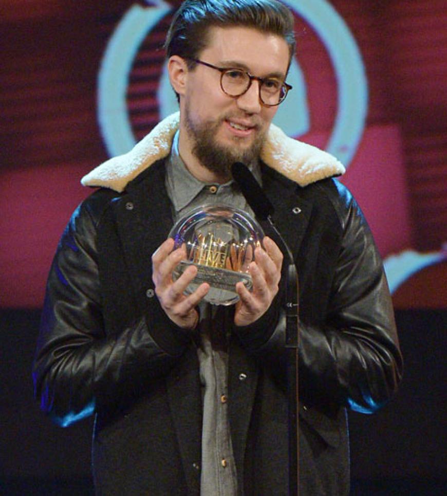 Friedrich Kautz, alias´ Prinz Pi freut sich. Er gewinnt in der Kategorie´ beste