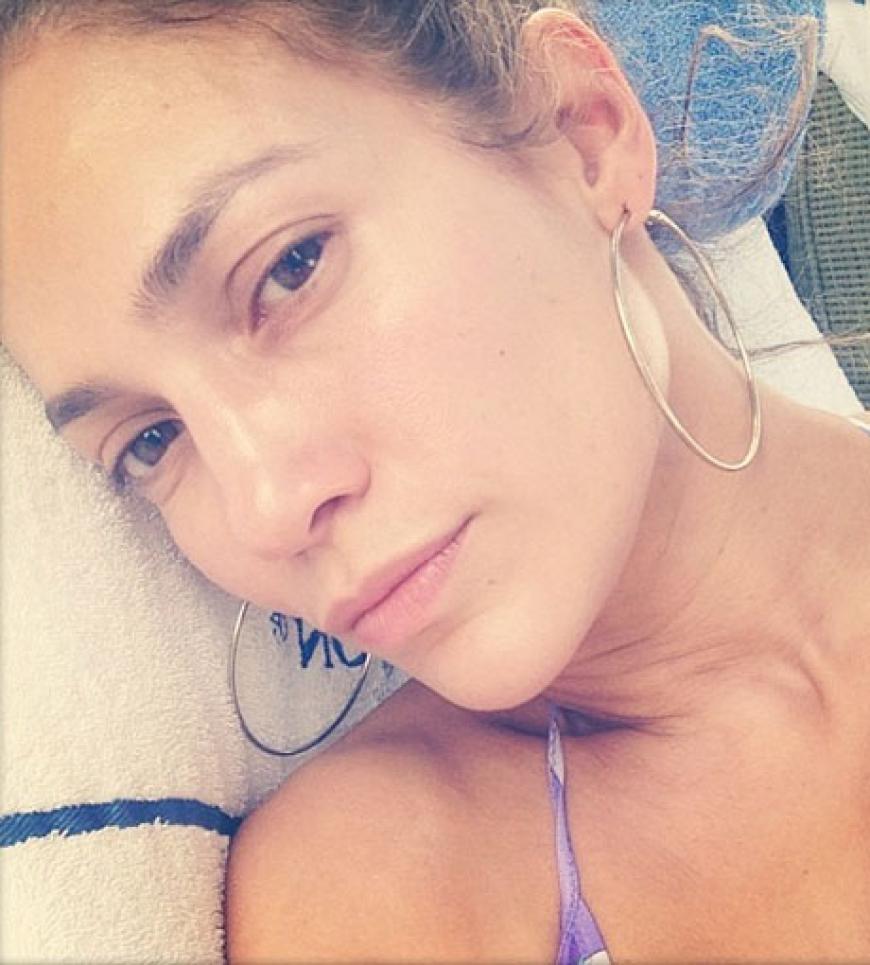 Auch ohne Make-Up wunderschön: Jennifer Lopez