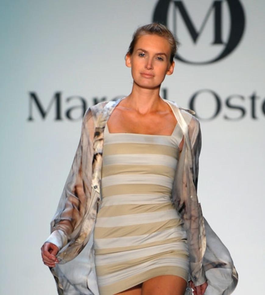 Marcel Ostertag widmete seine Kollektion der Natur - zu sehen gab es viele Sand-, Beige- und Grautöne