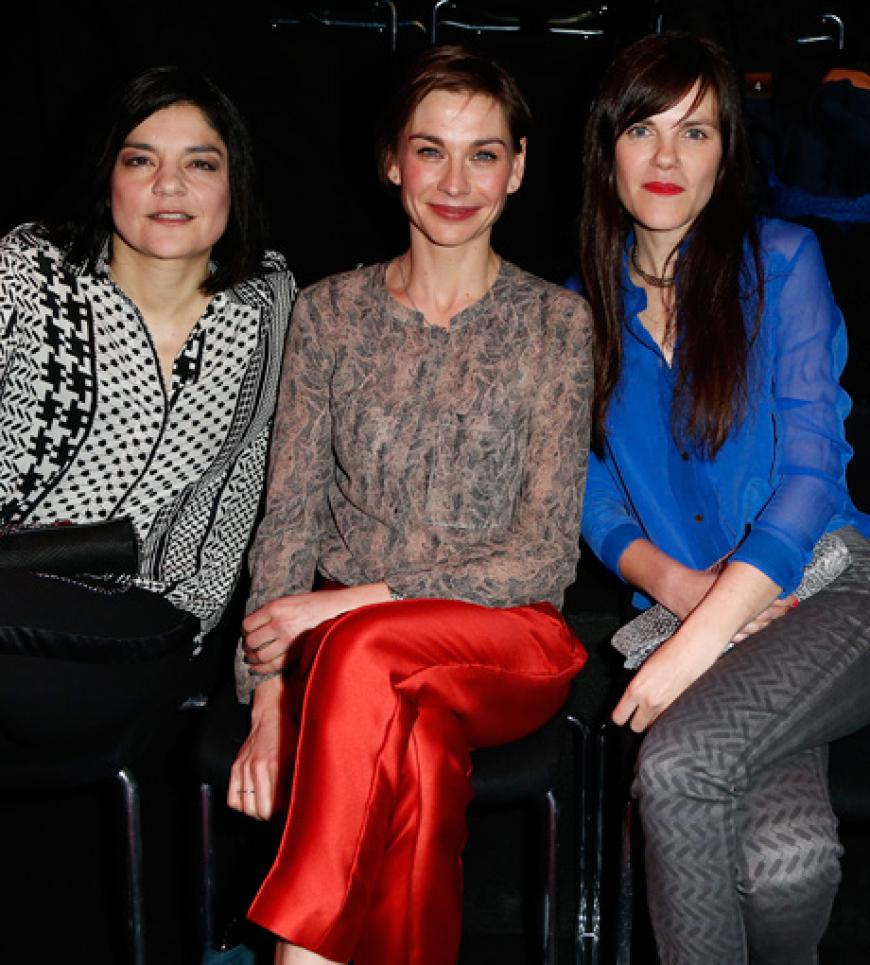 In der Front-Row bei Lala Berlin: Jasmin Tabatabai, Christiane Paul, Fritzi Haberland