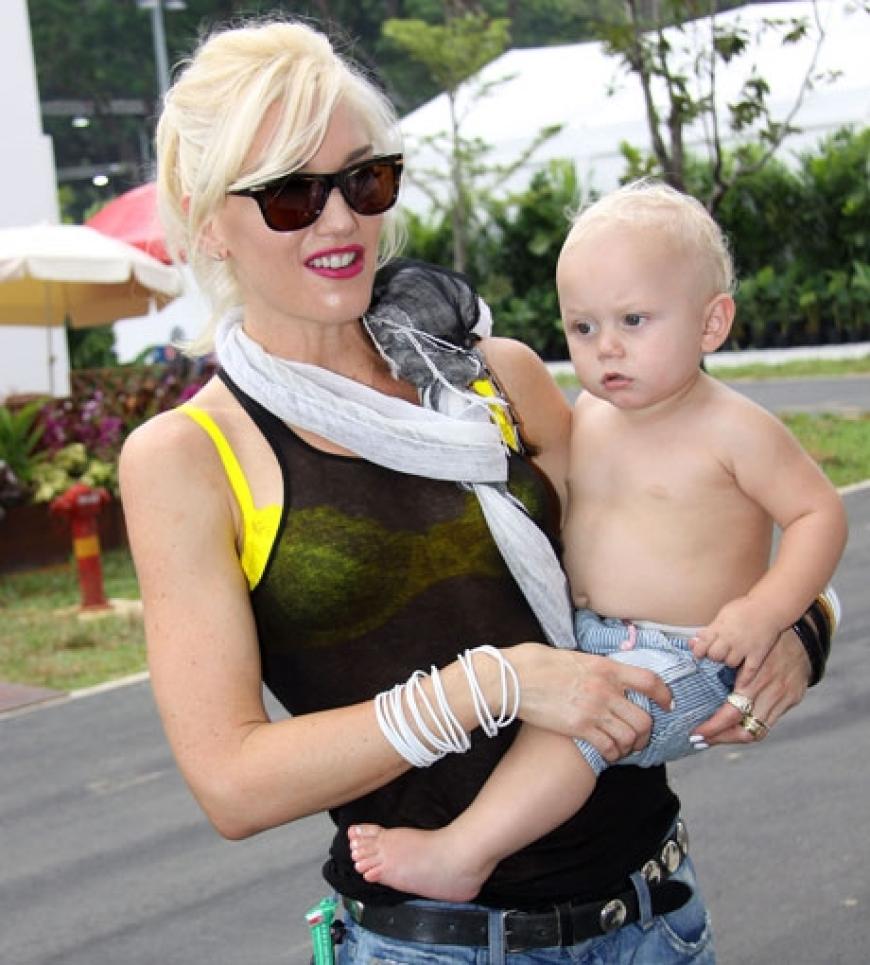 Mit Baby Zuma in der Boxengasse beim Formel 1 Grand Prix in Malaysia