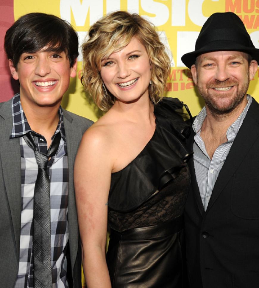 Matt Toffler, Jennifer Nettles und Kristian Bush von der Band Sugarland hatten gute Laune