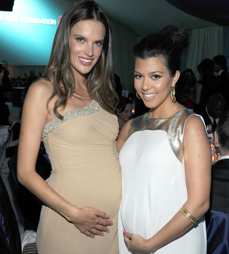 Süßer Babybauch-Vergleich bei Model Alessandra Ambrosio und Society-Girl Kourtney Kardashian