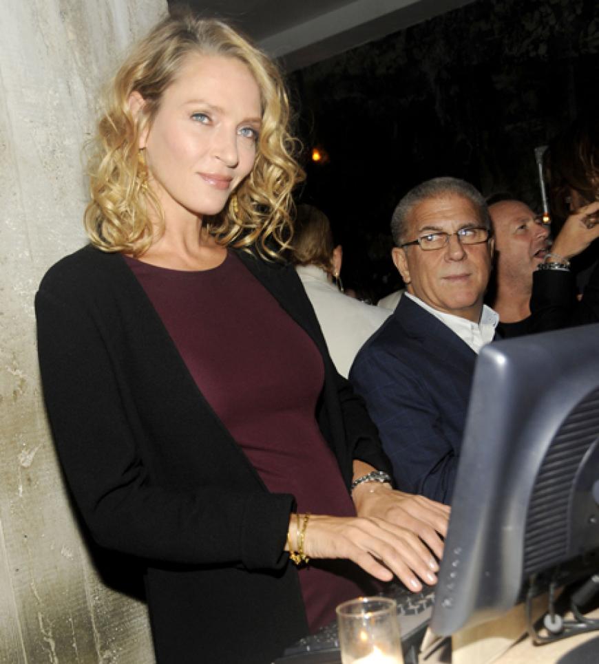 Auch ein Modefan: Hollywood-Star Uma Thurman