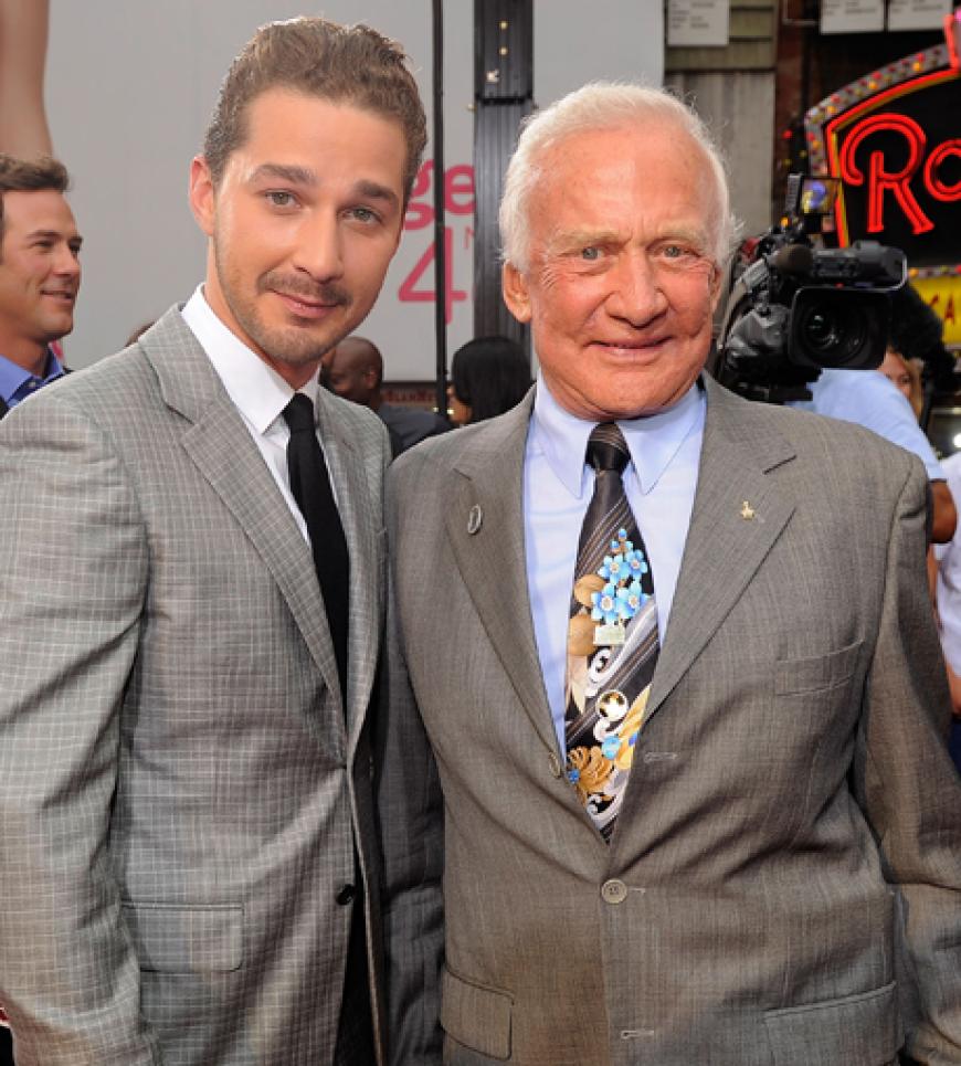 Shia LaBeouf und Astronaut Buzz Aldrin