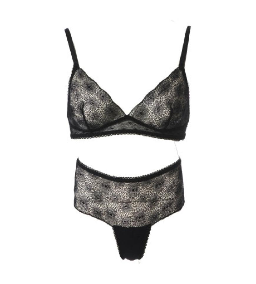 Netzoptik von Wolford: BH ca. 90 Euro, Hipster ca. 45 Euro