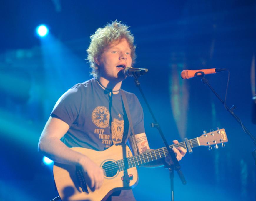 Ed Sheeran live bei der Preisverleihung