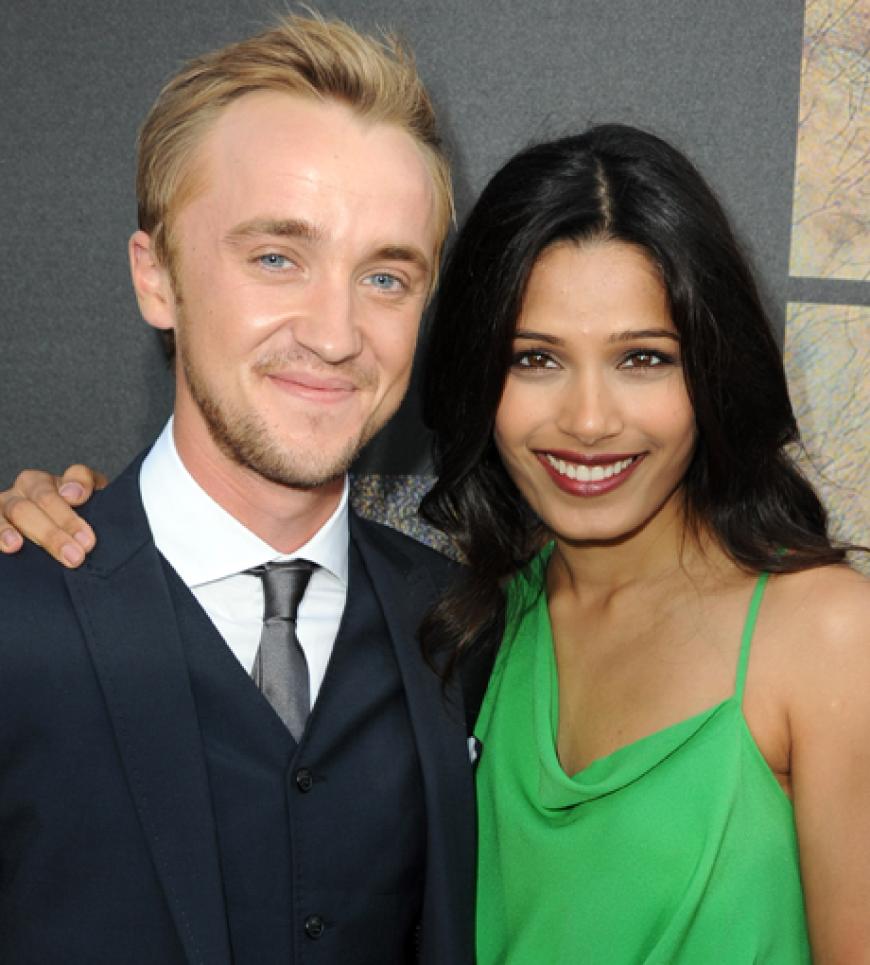 Tom Felton mit Freida Pinto